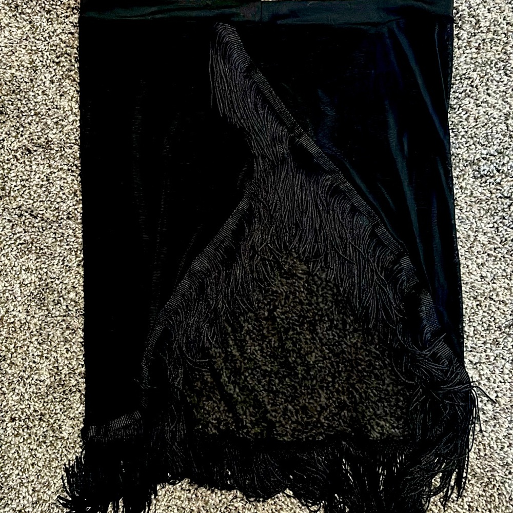 Fringed Black skirt